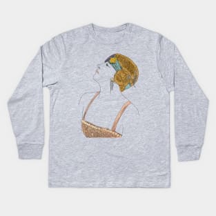 flapper girl Kids Long Sleeve T-Shirt